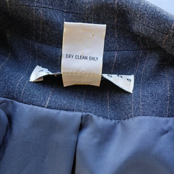 Apostrophe Petite Pinstripe Blazer Jacket 14P women double breasted real pockets - Picture 7 of 15